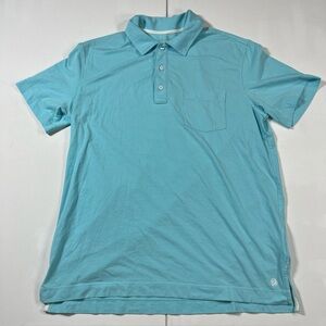 Lilly Pulitzer Polo Shirt Performance Blue Pima Cotton Casual Golf Men’s M